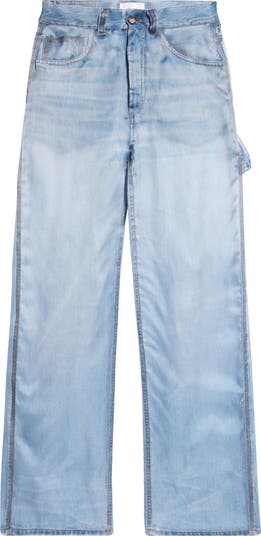 HAIKURE ウィメンズ WINOMA ウォッシュドデニム ジーンズ Haikure Winona Denim Print Sheer Silk Pants | Nordstrom