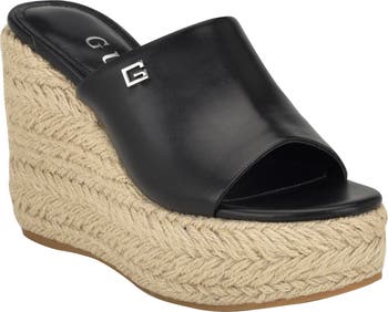 GUESS Womens EVBA Wedge Sandal Nude 110 8