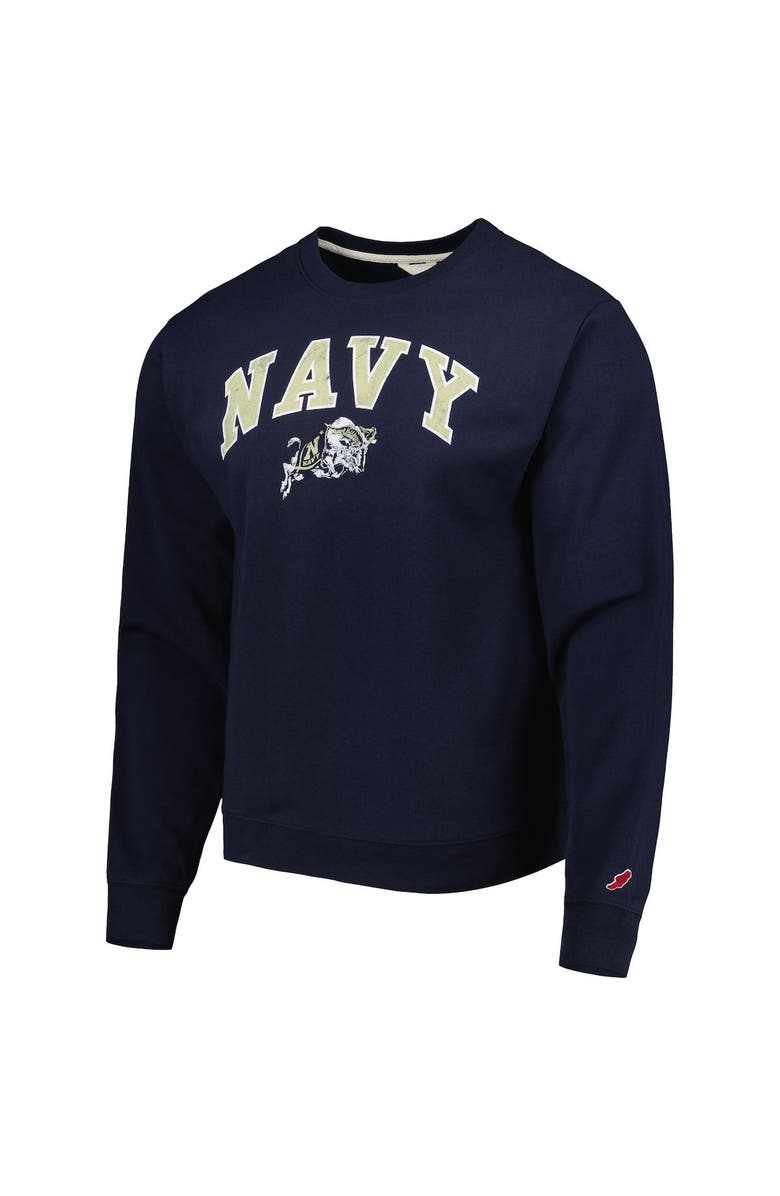 LEAGUE COLLEGIATE WEAR Men's League Collegiate Wear Navy Navy Midshipmen 1965 Arch Essential Lightweight Pullover Sweatshirt, Alternate, color, 