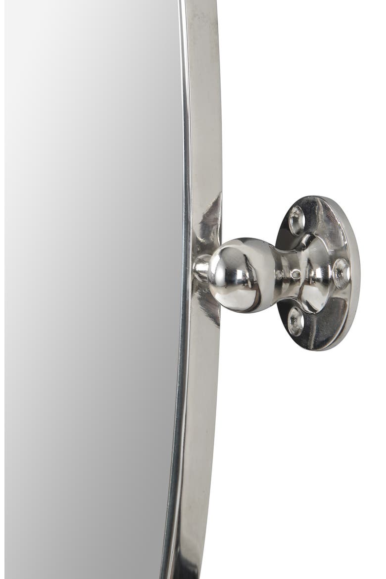 Azalea Oval Wall Mirror, Alternate, color, POLISHED NICKEL