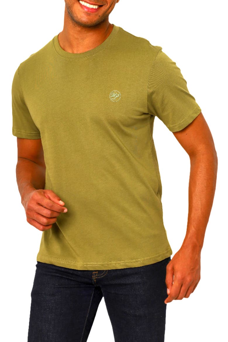 Amiens Crewneck Cotton T-Shirt, Main, color, MEDIUM GREEN