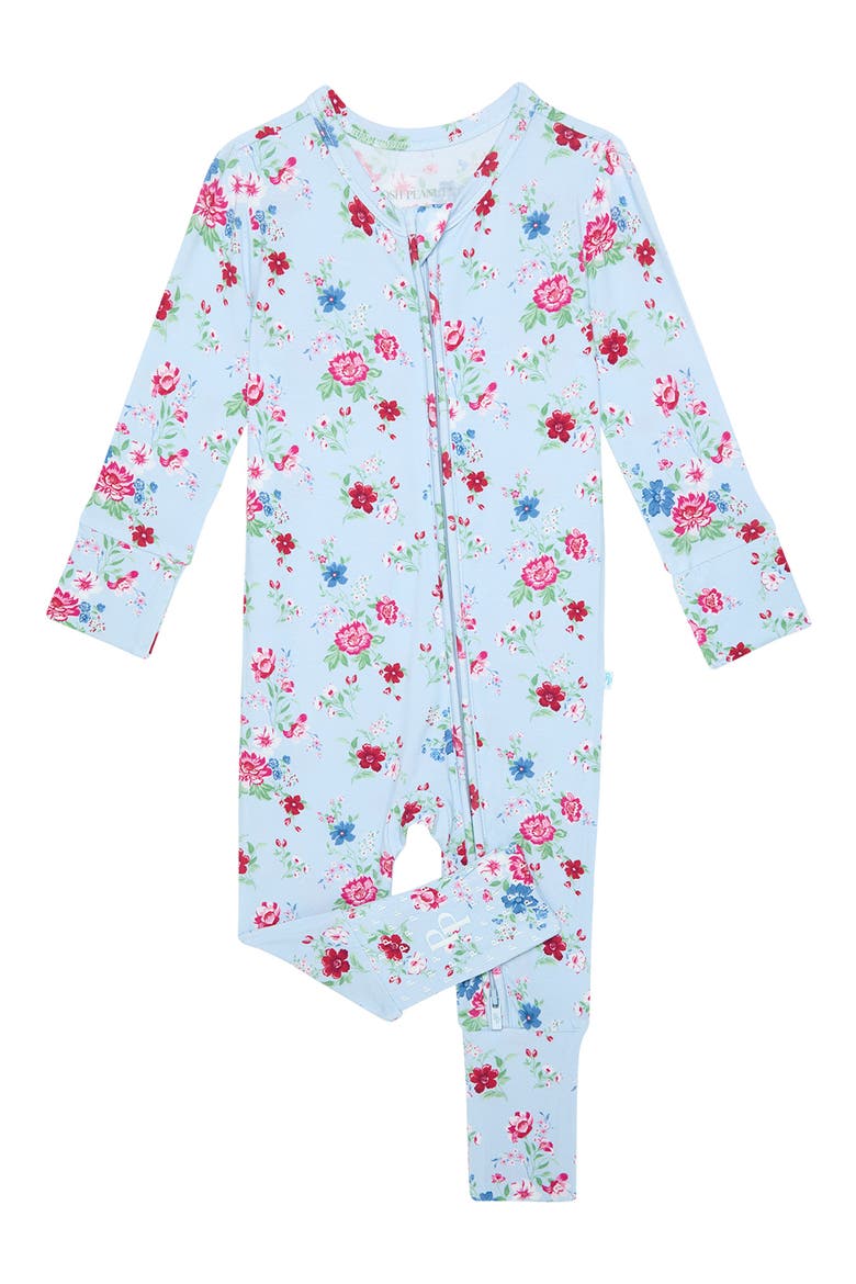 Fitted Convertible One-Piece Pajamas, Main, color, BLUE