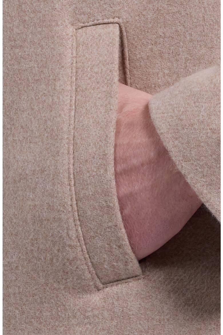 Wool Blend Mock Neck Zip Jacket, Alternate, color, CAMEL