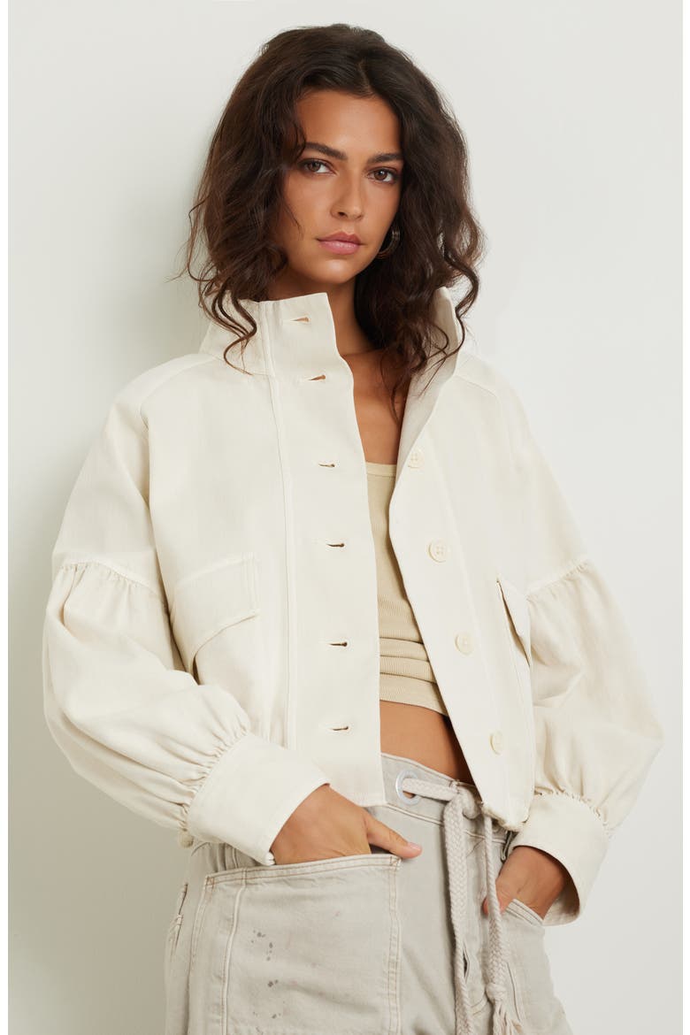 Blouson Twill Utility Jacket, Main, color, IVORY DOVE