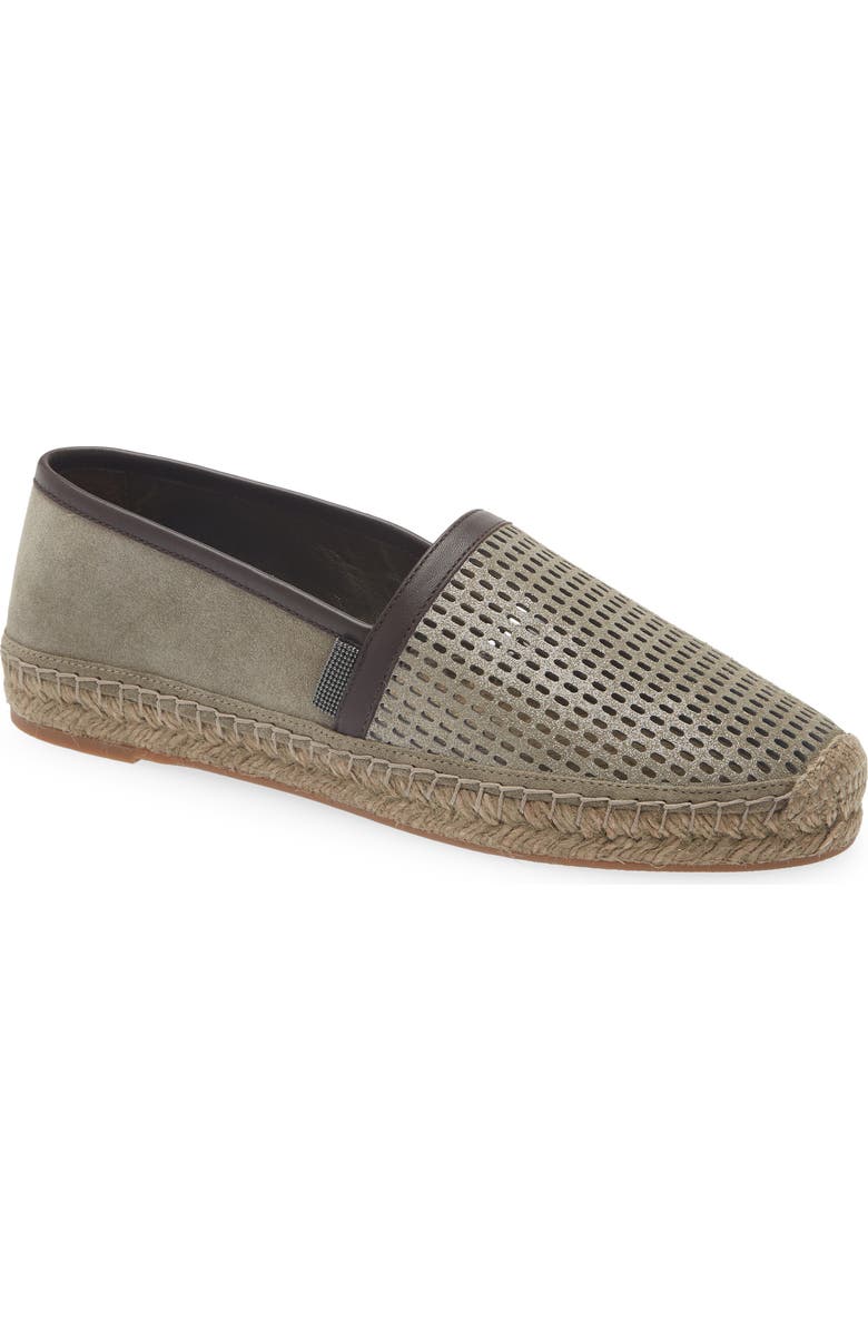 Brunello Cucinelli Perforated Espadrille, Main, color, C8850 Safari