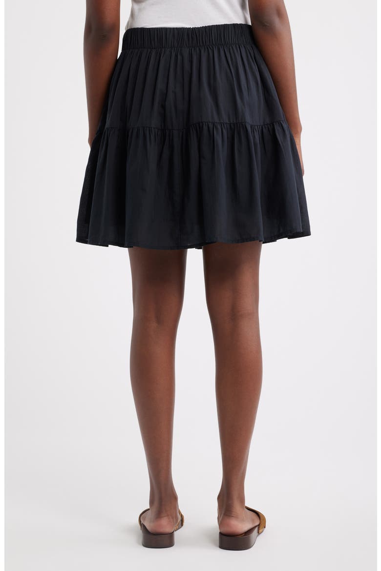 Tie Waist Miniskirt, Alternate, color, BLACK