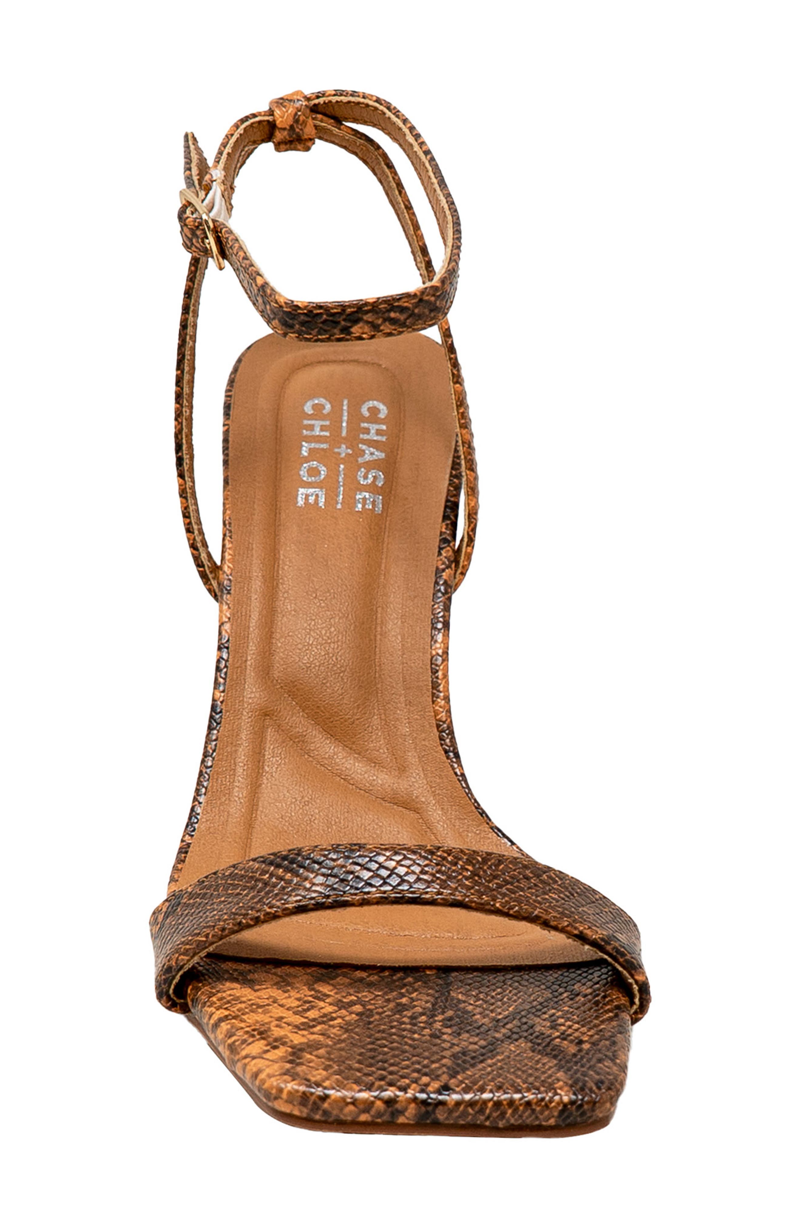 CHASE AND CHLOE Alia Wedge Sandal, Alternate, color, Snake