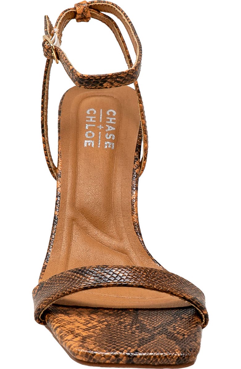 CHASE AND CHLOE Alia Wedge Sandal, Alternate, color, Snake