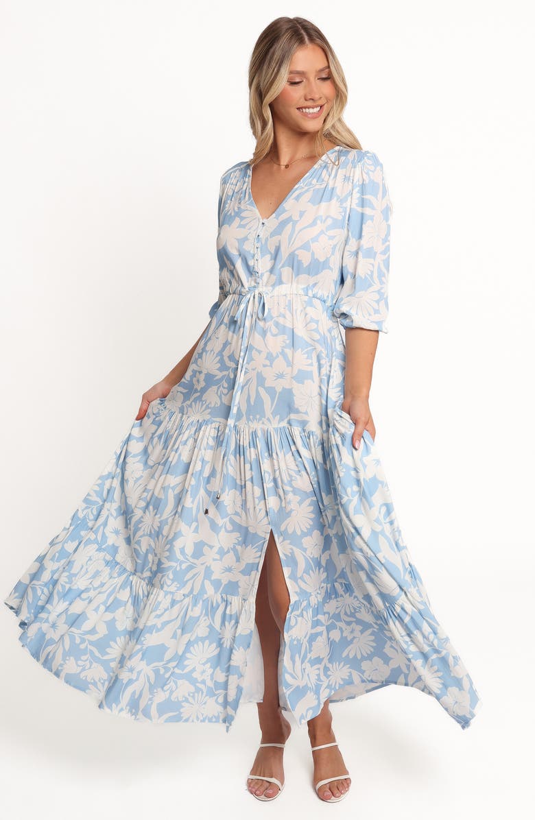 Petal & Pup Kelda Floral Sundress, Alternate, color, Blue Floral