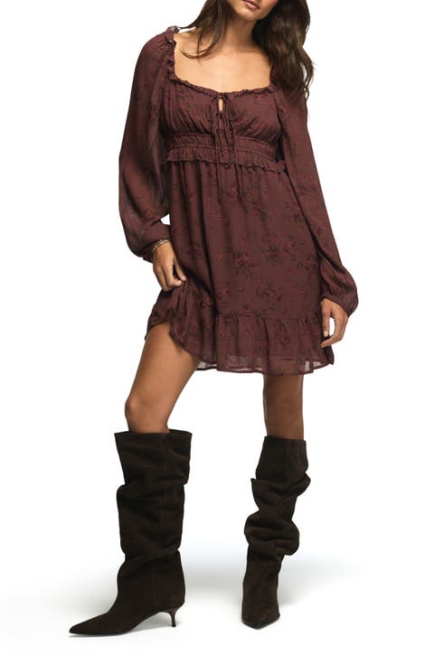 Ruffle Peasant Minidress