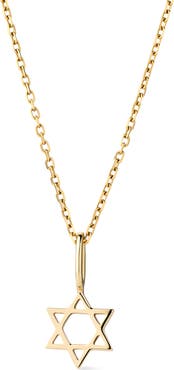 Ana Luisa Solid Yellow Gold - Star of David Necklace