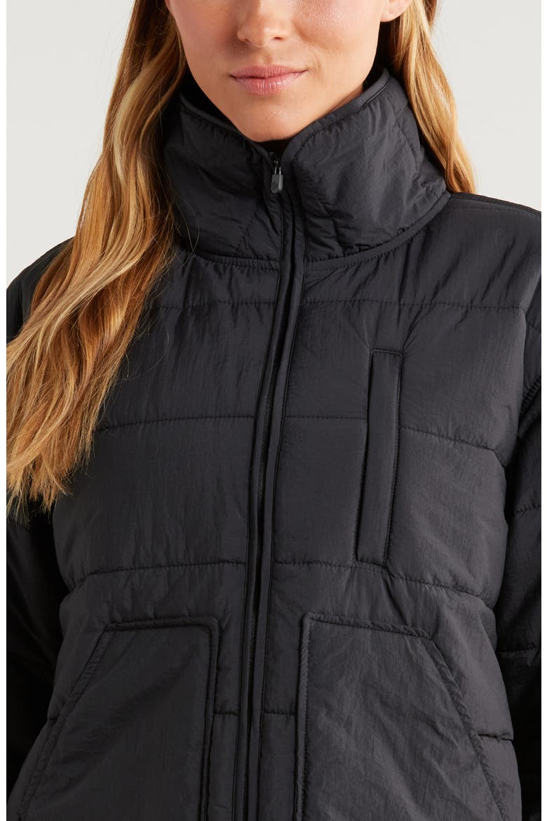 Quilted Packable Jacket, Alternate, color, BLACK