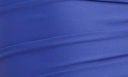 Dkny Ruffle Plunge Neck One-piece Swimsuit In Blue