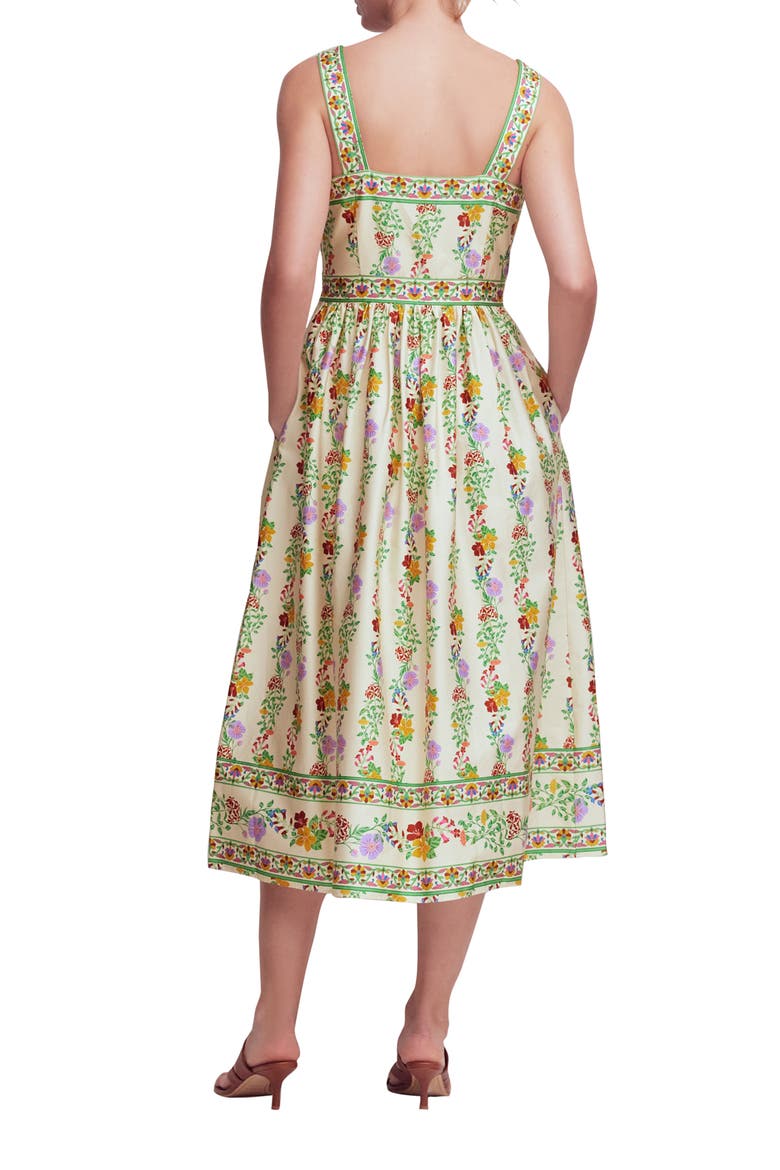 Christina Sleeveless Cotton Midi Dress, Alternate, color, IVORY BLOSSOM TRAIL