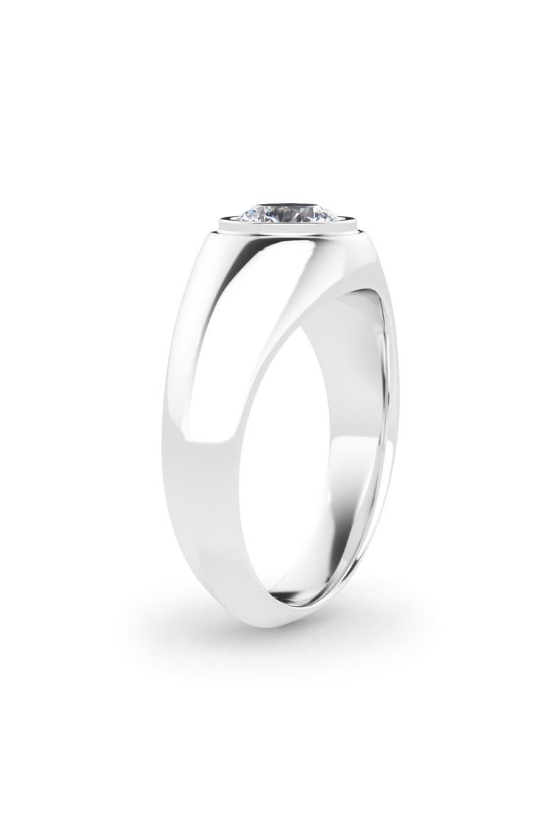 Men's Round Brilliant Lab Created Diamond Ring, Alternate, color, 18K WHITE GOLD