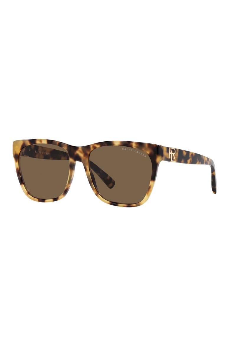 57mm Square Sunglasses, Alternate, color, HAVANA