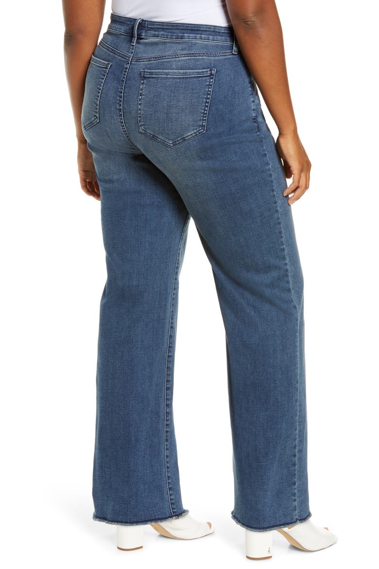 Teresa Fray Hem Wide Leg Jeans, Alternate, color, LAZARO