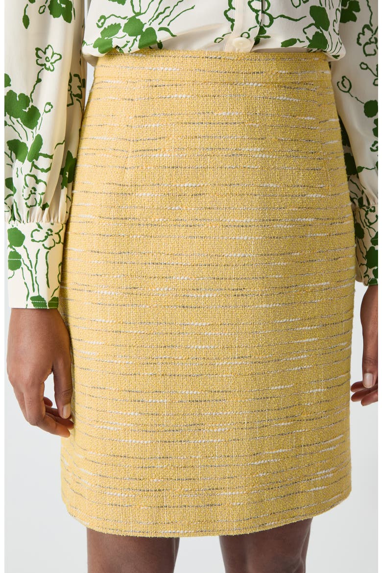 Varley Tweed Miniskirt, Alternate, color, YELLOW