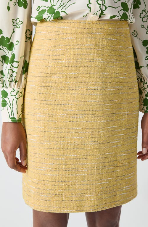 Lk Bennett Varley Tweed Miniskirt In Yellow