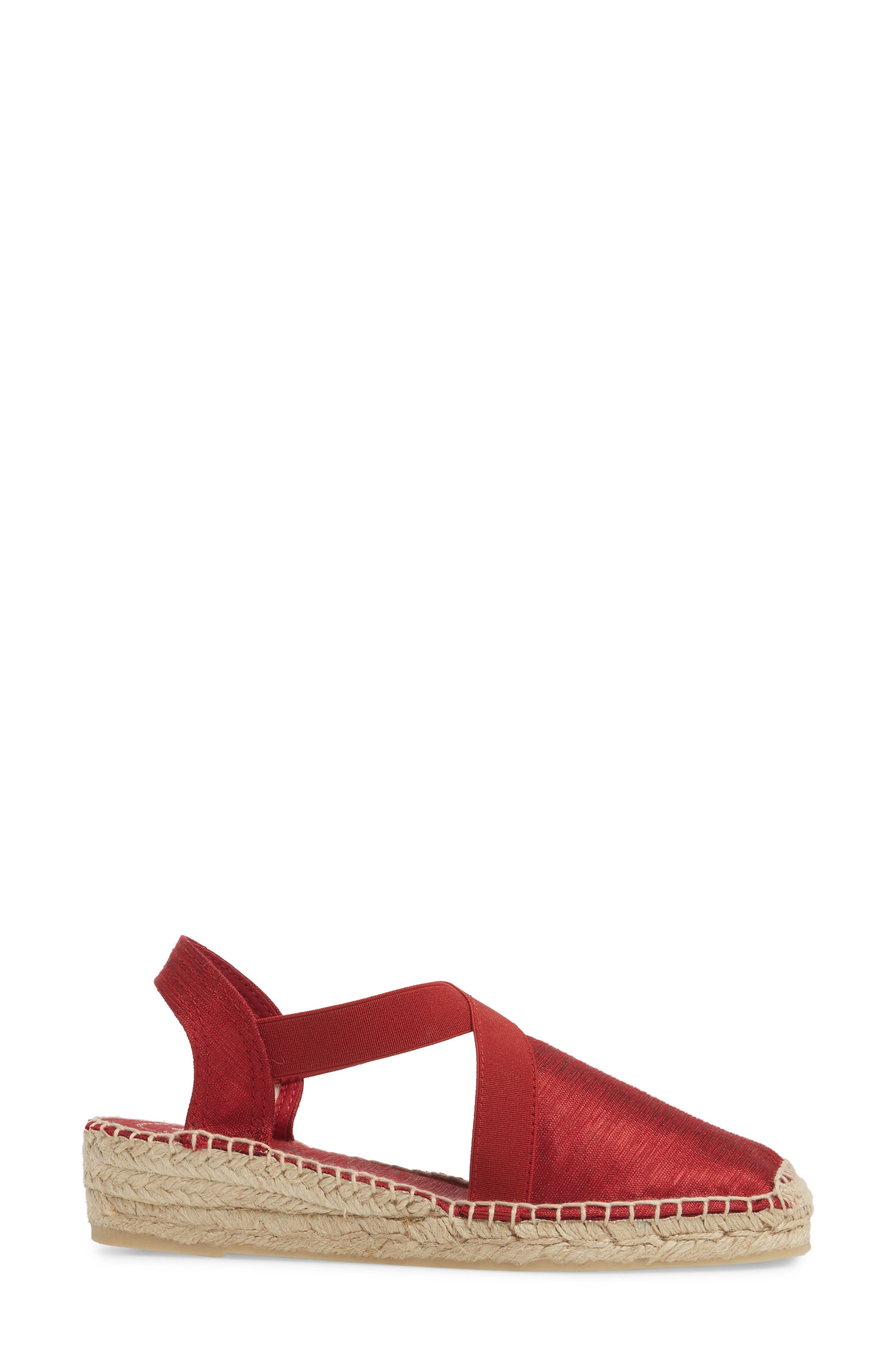 'Vic' Espadrille Slingback Sandal, Alternate, color, RED FABRIC