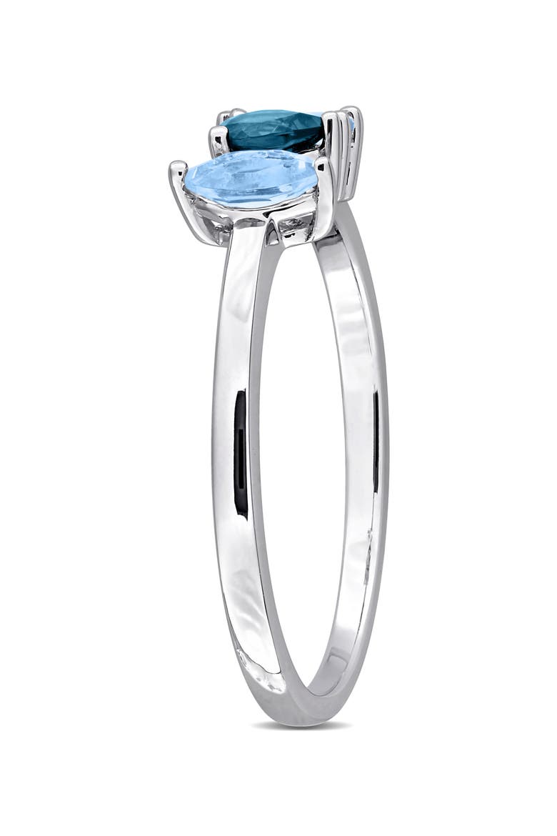 Multiple Cut Semiprecious Stone Ring, Alternate, color, BLUE