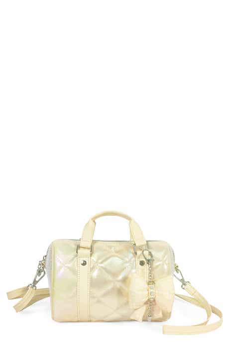 Kids' Metallic Quilted Mini Duffle Bag