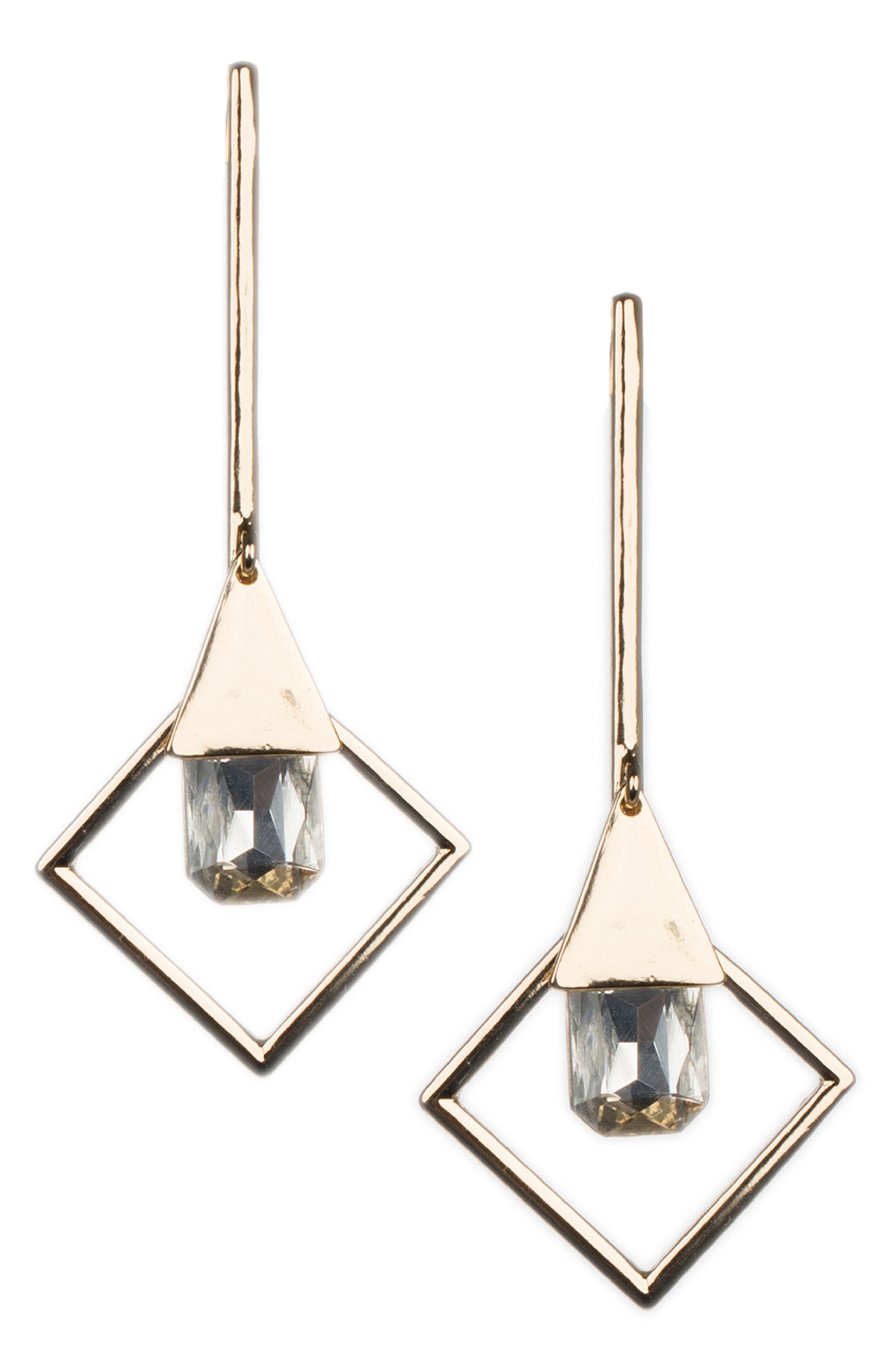 JARDIN Geometric Crystal Drop Earrings (Women) | Nordstromrack