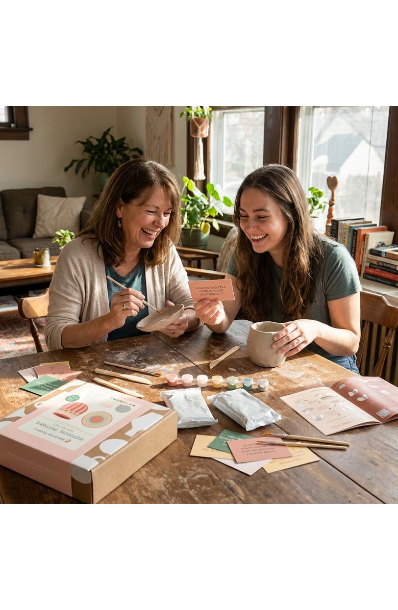 Breathe People Honoring Mothers Clay Kit for 2 A Creative Keepsake for Connection, Alternate, color, Soft Peach