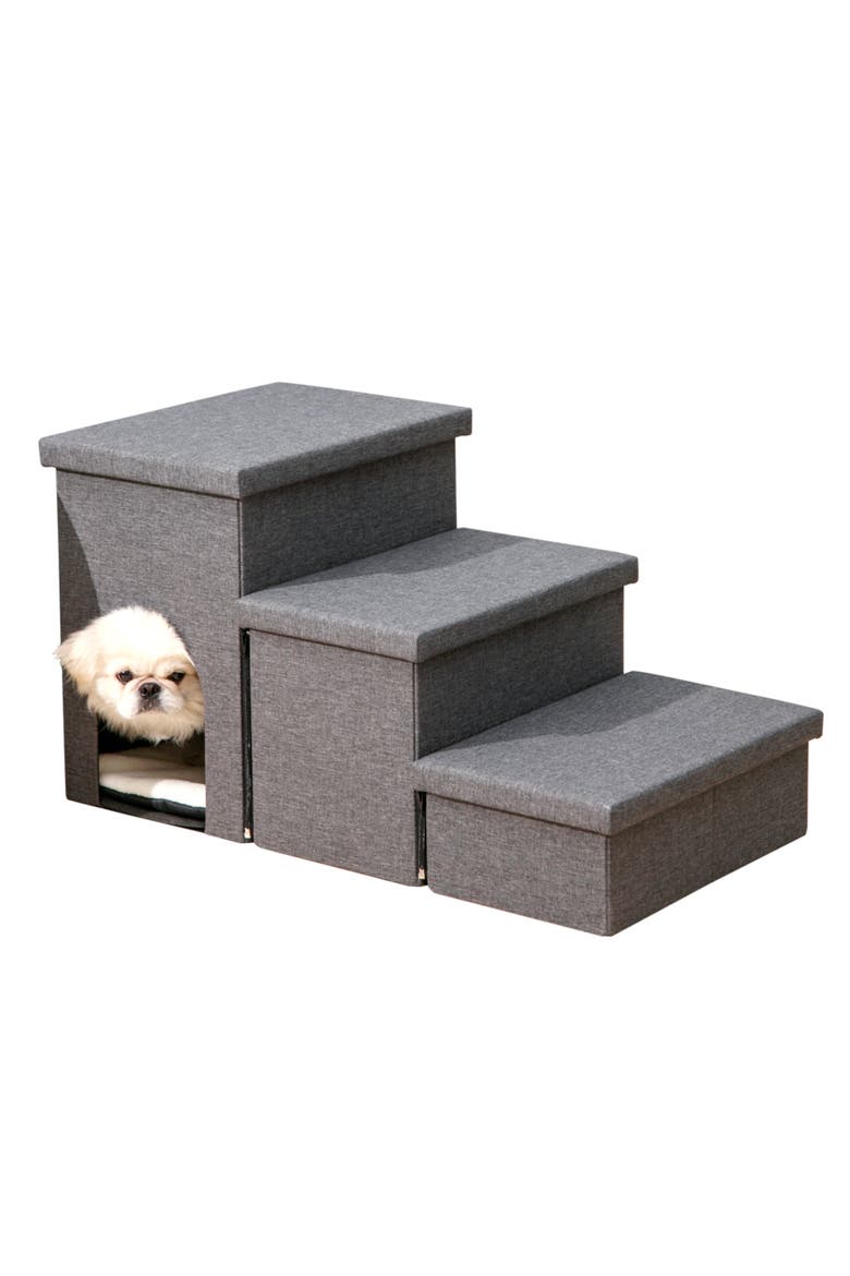 3 Step Pet Stairs, Alternate, color, Multicolored