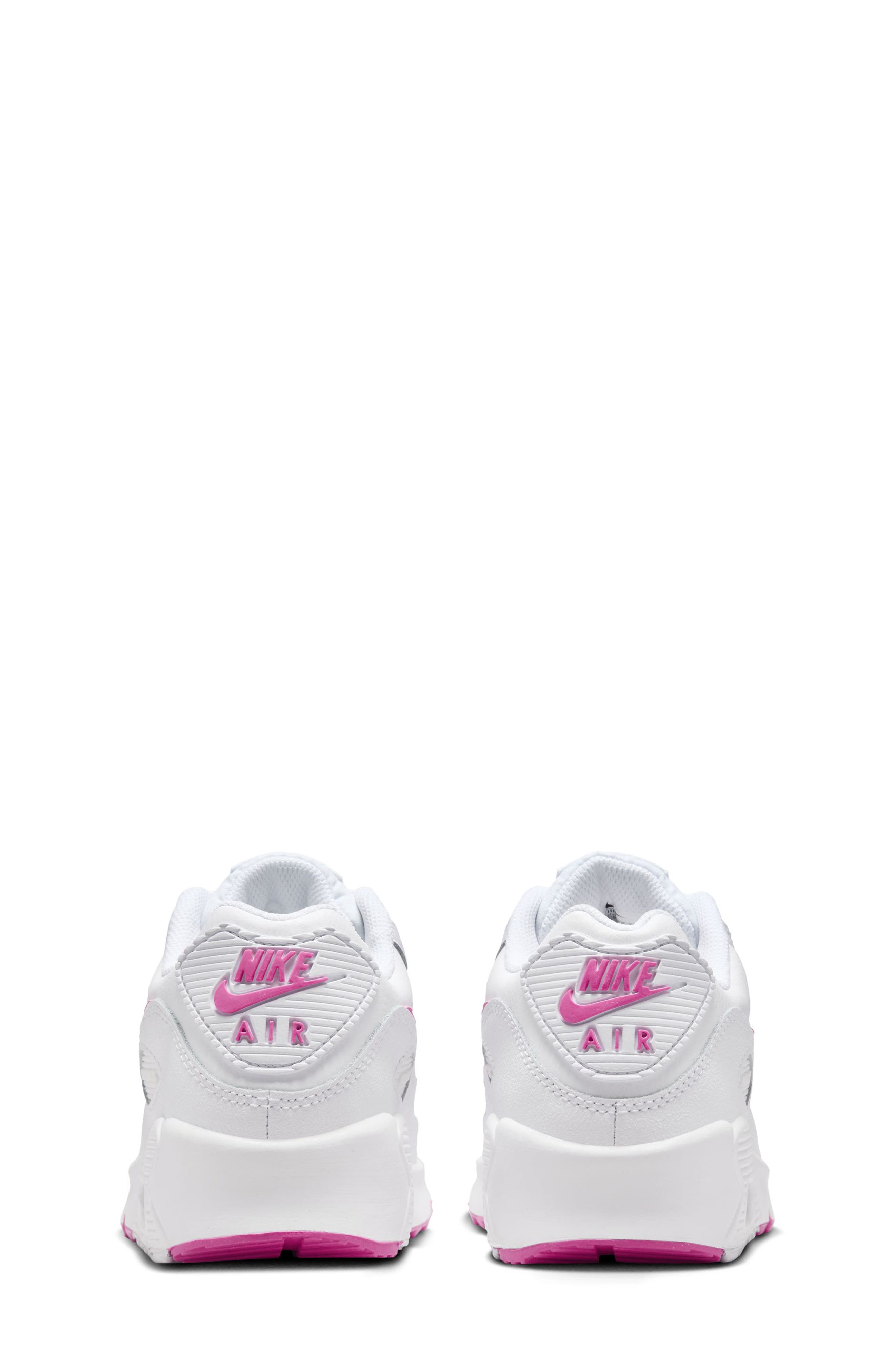 Nike Air Max 90 Sneaker, Alternate, color, 101 White/Laser Fuchsia