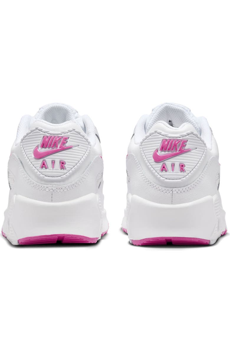 Nike Air Max 90 Sneaker, Alternate, color, 101 White/Laser Fuchsia