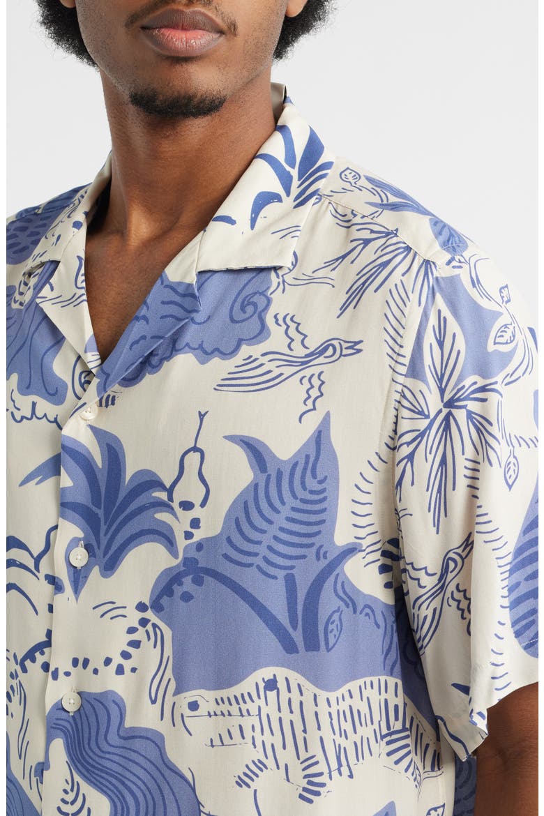 Mystea Rocco Camp Shirt, Alternate, color, BLUE