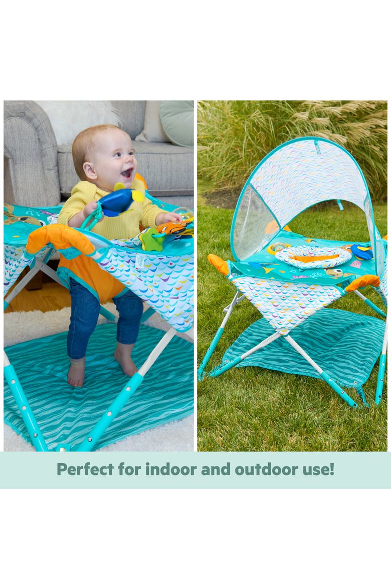 Disney Baby Finding Nemo Pop 'N Jump Foldable Activity Center by Bright Starts, Alternate, color, Blue
