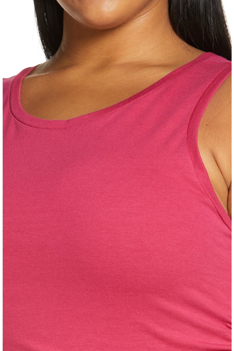 Ruched Sleeveless Jersey Dress, Alternate, color, PINK VIVACIOUS