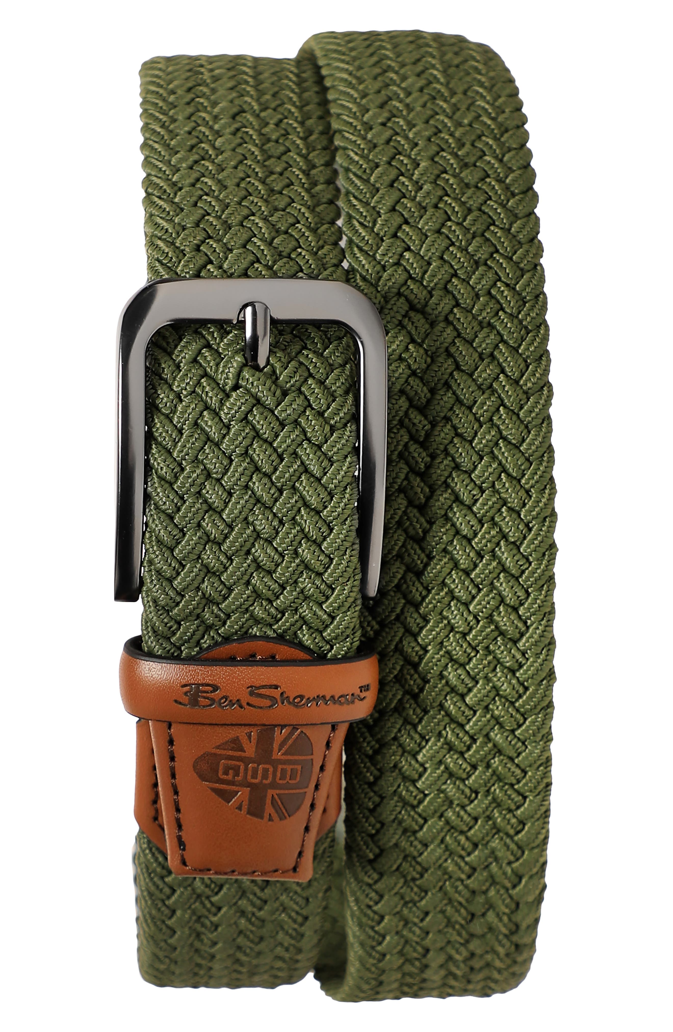 Golf Braided Stretch Leather Belt