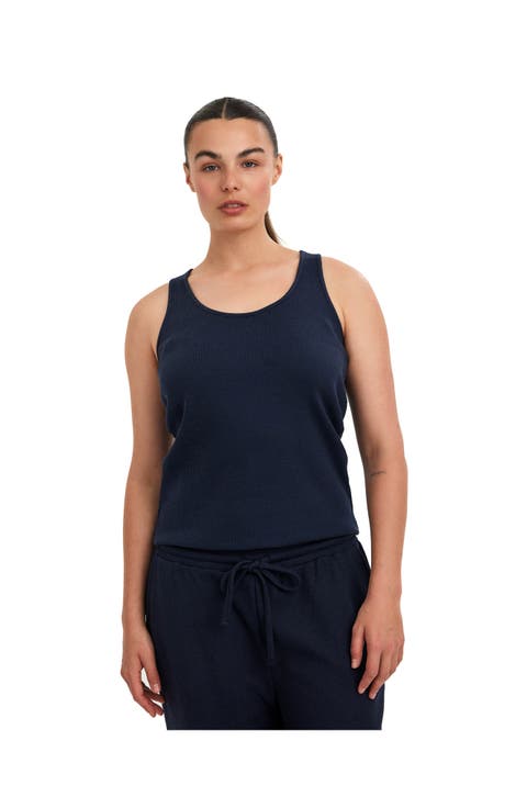 Summer Lounge Waffle Racerback Tank Top