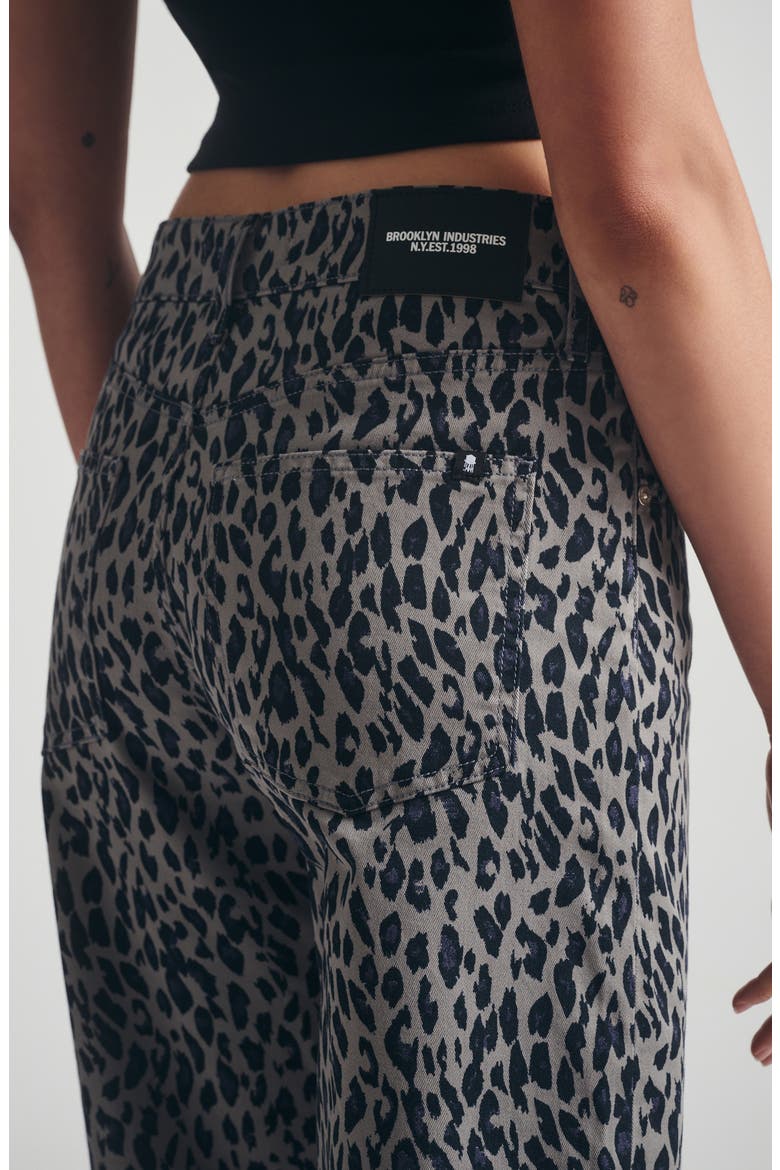Leopard Print Baggy Fit Barrel Jeans, Alternate, color, SMOKE LEO TWILL