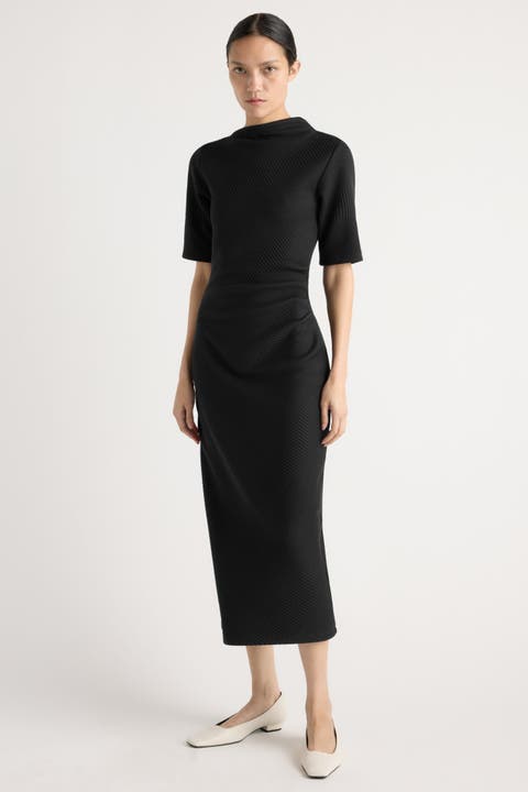 Evie Ribbed-Knit Jersey Dress