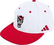 adidas Men's adidas White NC State Wolfpack On-Field Baseball Fitted Hat