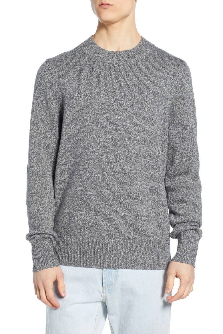 Crewneck Sweater, Main, color, GREY TWISTED MARL
