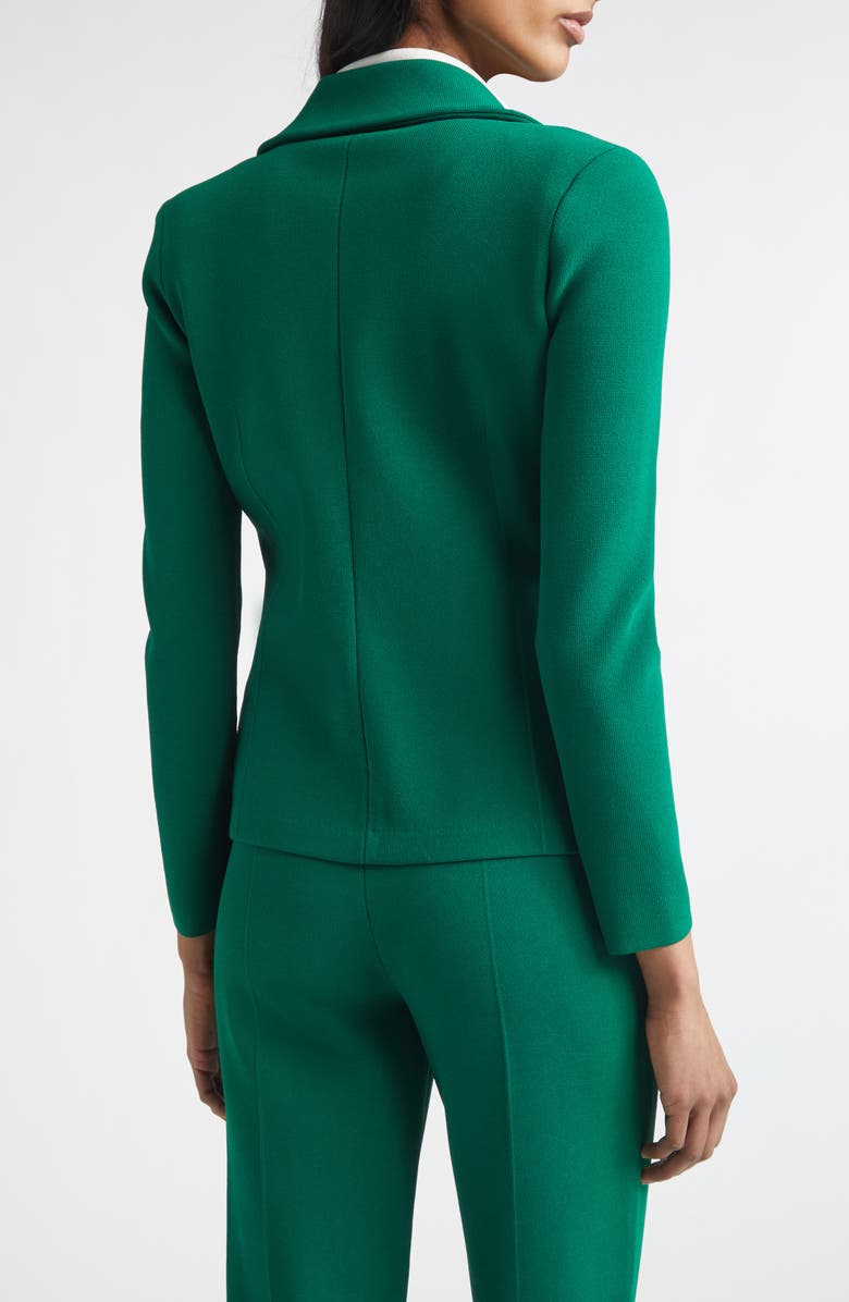 ST. JOHN Erin Santa Roma Milano Stitch Sport Jacket, Alternate, color, Cypress