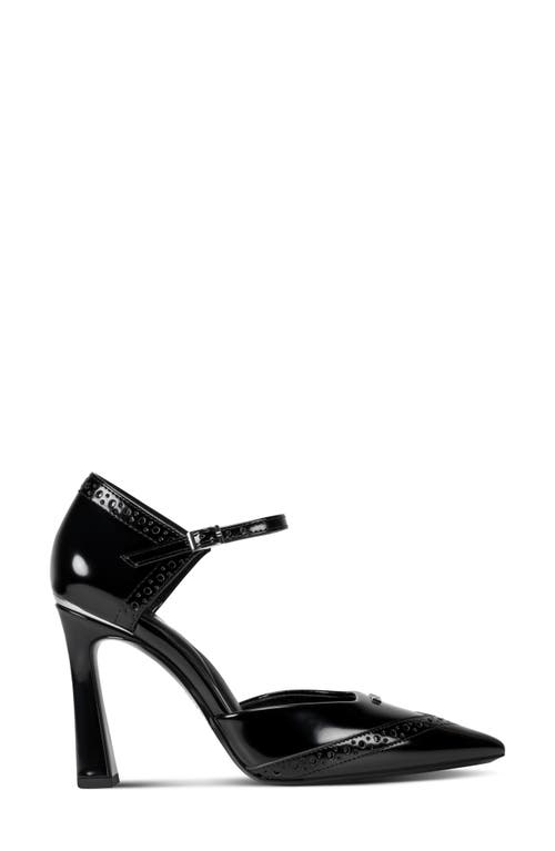 Dkny Carmyn Ankle Strap Pointed Toe Pump In Black