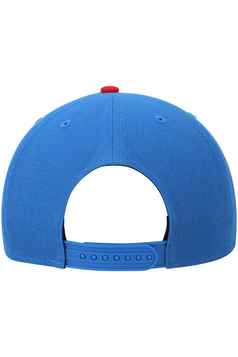 Men's '47 Blue Miami Marlins 2021 City Connect Captain Snapback Hat, Alternate, color, Blue