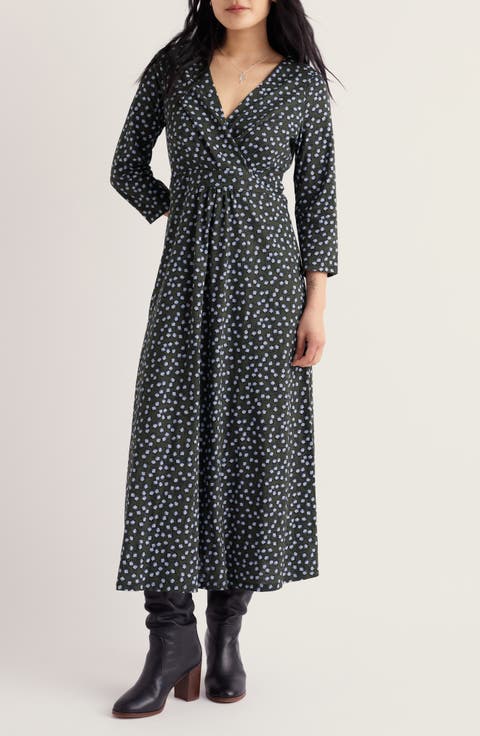 Chapelle Floral Organic Cotton Jersey Midi Dress