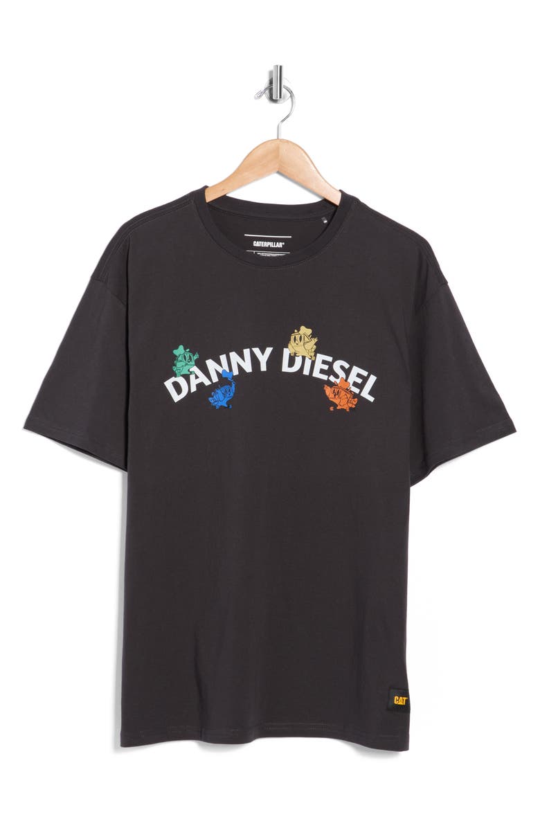 CAT WWR Relaxed Fit Danny Diesel Graphic T-Shirt, Main, color, Washed Black