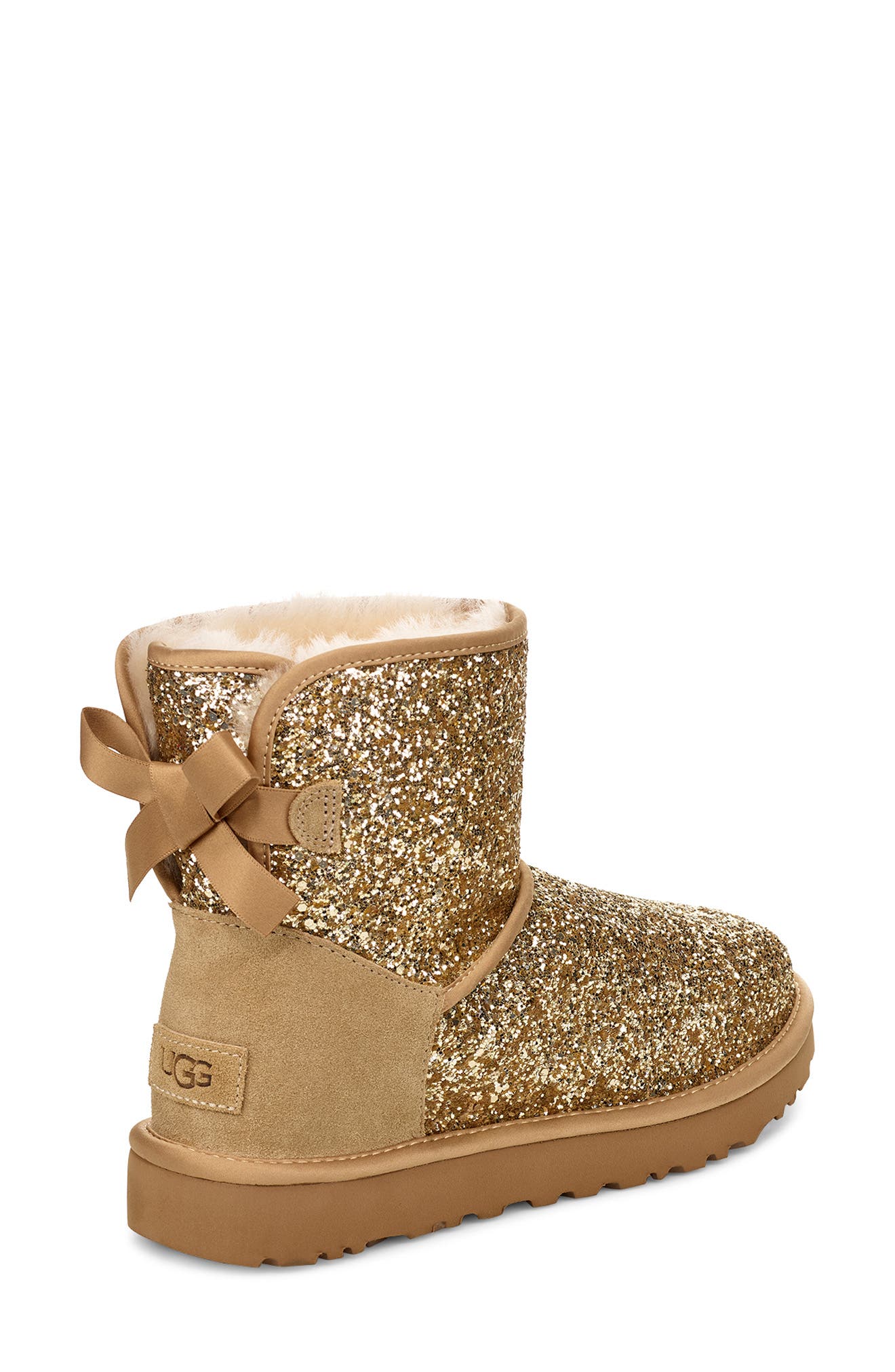 UGG<sup>®</sup> Classic Cosmos Bow Mini Bootie, Alternate, color, Gold