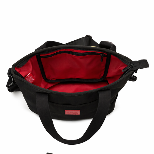 Manhattan Portage Waxed Nylon Rego Tote, Alternate, color, Black