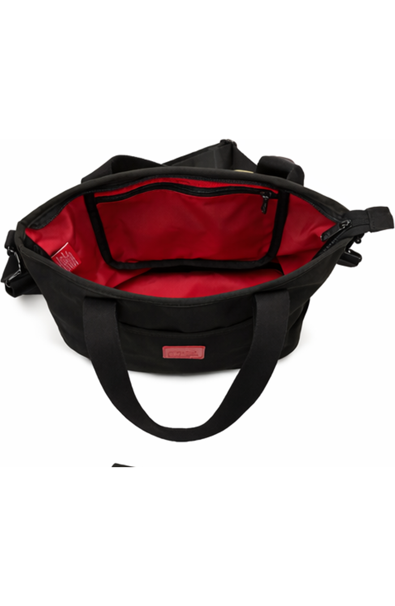 Manhattan Portage Waxed Nylon Rego Tote, Alternate, color, Black