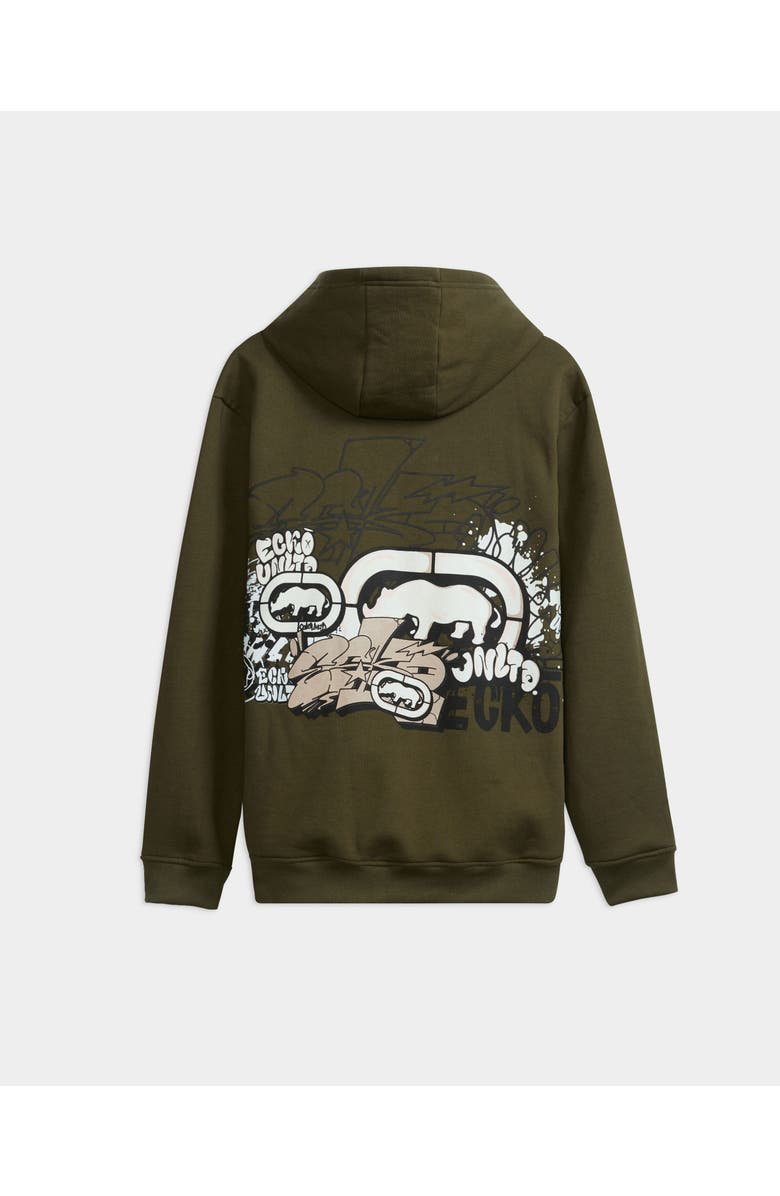 ECKO Graffiti Across the City Hoodie, Alternate, color, Sage Green