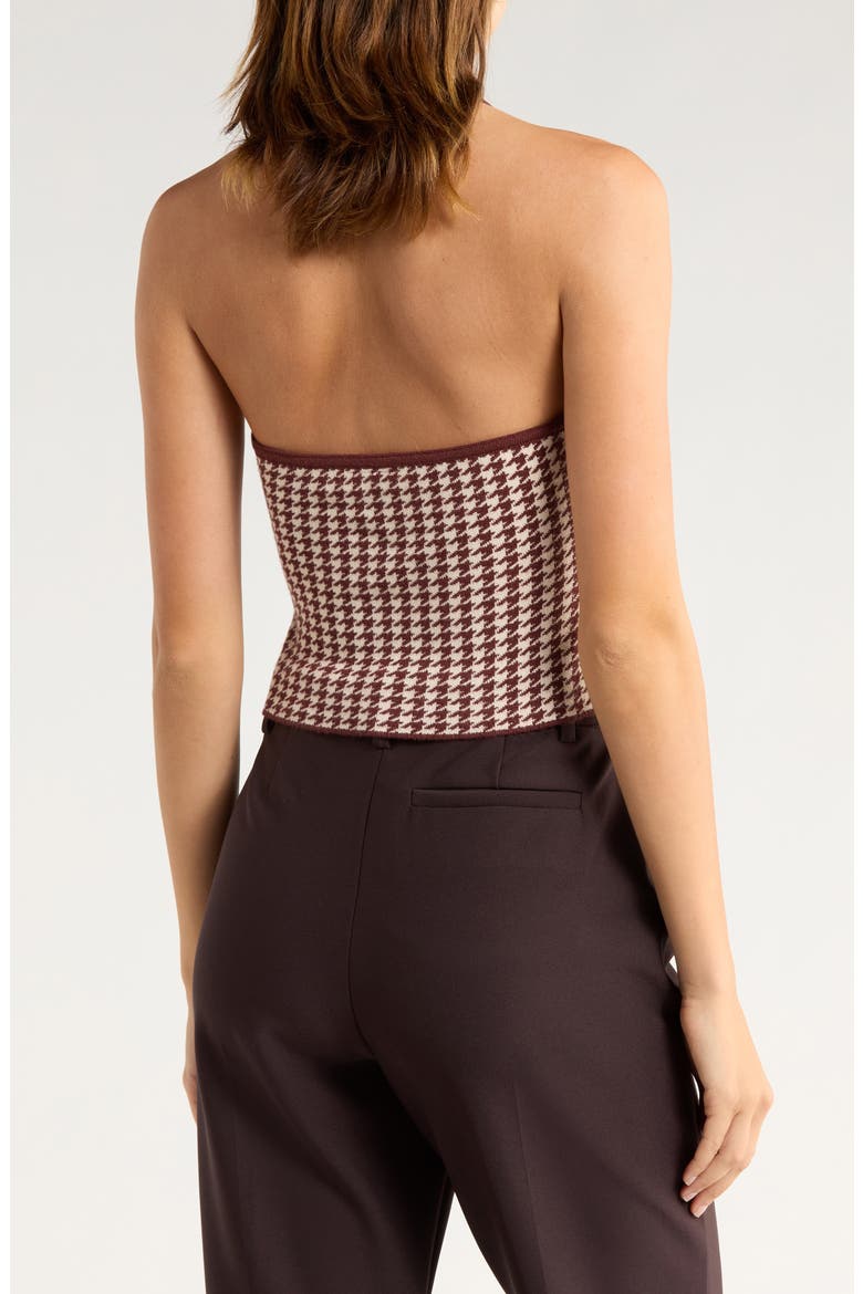 Mia Halter Top, Alternate, color, EGGNOG/ CHOCOLATE